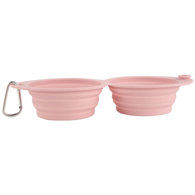 Collapsible 2-in-1 Dog Bowls – Foldable Food & Water Bowls.